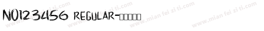 NO123456 regular字体转换